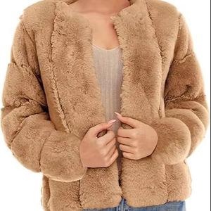 Veste bomber courte de luxe pour femme en fourrure de renard véritable naturelle Golden Island - Product Image 1