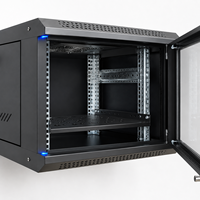 Armoire réseau murale personnalisée Zhonghuiheng 4U-24U 19 pouces en SPCC anti-rayures avec porte en verre trempé pour CCTV, routeur, bureau et informatique