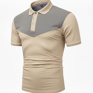 Polo homme premium à manches courtes en mélange de coton respirant, coupe ajustée, décontracté, mode estivale, confortable - Product Image 1