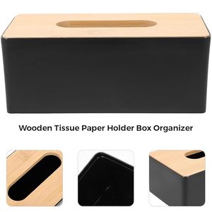 Boîte à mouchoirs carrée moderne en ABS avec couvercle, distributeur de serviettes autoportant, support de mouchoirs de bureau pour la maison, le bureau et la salle de bain - Product Image 3