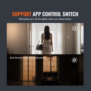 Interruttore Dimmer Smart WiFi 100-250V AC 2.4GHz Wi-Fi, Dimmerazione Continua 15%-85%, Interruttore LED Dimmerabile Smart con Pannello Touch - Product Image 6