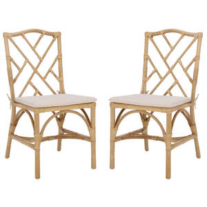 Ensemble de 2 chaises de salle à manger en rotin - Product Image 1