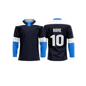 Nouveaux maillots de hockey sur glace modernes et réversibles multicolores, design personnalisé, 100 % polyester, sublimation, coupe classique, numéros d'équipe - Product Image 6