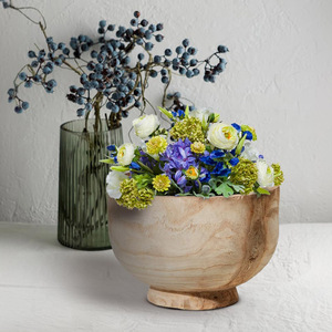 ชามไม้มะม่วงทำด้วยมือสำหรับโต๊ะอาหารงานแต่งชิ้นกลางเคาน์เตอร์ห้องครัวของตกแต่งงานปาร์ตี้หรือการจัดดอกไม้ - Product Image 4