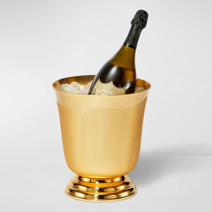 Cubo de Hielo Metálico Dorado, Enfriador de Vino y Champán para Fiestas, Bares, Restaurantes, Mesas de Comedor, Almacenamiento de Bebidas de Lujo para el Hogar - Product Image 1