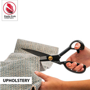 Ciseaux de tailleur sur mesure en acier métallique, 10 ciseaux noirs revêtus, pour la coupe de tissus textiles, la couture et la confection de robes - Product Image 5