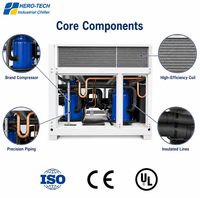 Refroidisseur à spirale industriel refroidi par air de 30 CV, unité de refroidissement au glycol pour patinoire, refroidissement de processus pour usine de moulage par injection