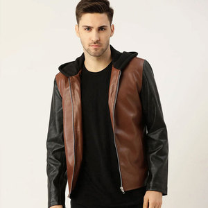 Econex Sports Men's <b>Slim</b> <b>Fit</b> PU Leather Eco-friendly Winter Waterproof Windproof Breathable Casual <b>Jacket</b> Zipper Closure - Product Image 2