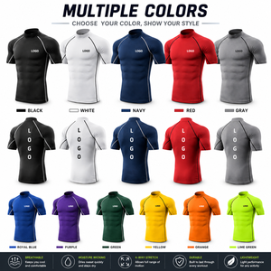 Fabricante de Camisetas de Compresión Personalizadas, Camiseta Deportiva de Manga Corta, Ropa Deportiva de Alto Rendimiento para Gimnasio y Fitness - Product Image 2