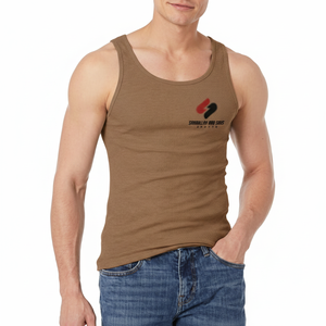 Camiseta sin mangas de algodón para hombre, chaleco deportivo para gimnasio, con logo personalizado, transpirable, de ajuste holgado, ropa deportiva de verano - Product Image 5
