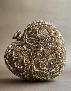Pochette de soirée en nylon ornée de perles dorées et de sequins, sac à main personnalisé avec nom, pour fête, mariage, mode, logo personnalisé, NOUVEAU - Product Image 1