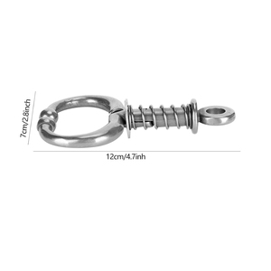 Bull Nose Ring 4.7x2.8 Inch <b>Spring</b> Cow Nose Clamp <b>Clip</b> Stainless Steel Traction Cow Nose Ring for Farm Animals Equipment Access - Product Image 2