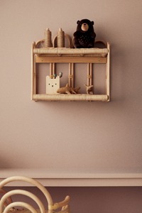 Estante de Exhibición Infantil de Ratán Tejido a Mano, Diseño Arqueado, Estante de Almacenamiento de Pared para Guardería, Ratán Natural Hecho a Mano, Venta al Por Mayor OEM - Product Image 3