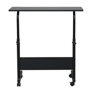 Tavolino laterale nero rimovibile in truciolato P2 da 15 mm e acciaio per scrivanie per computer RT - Product Image 2