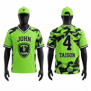 Maillot de lacrosse pour hommes, qualité supérieure, 240 GSM, respirant, antibactérien, anti-UV, manches courtes, maille polyester, vert fluo, noir uni, personnalisé - Product Image 1