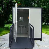 Unité Sanitaire Mobile Préfabriquée Respirante Type Conteneur, Toilettes Extérieures Portables avec Garantie d'un An