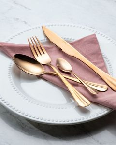 Ensemble de couverts en laiton écologiques réutilisables, collection de vaisselle haut de gamme pour la maison, les restaurants, les hôtels et les services de restauration - Product Image 1