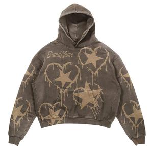 Custom Made Brand New High Quality 100% Cotton <b>French</b> Terry Hoodie For Men Heavyweight Custom Logo Screen Print Hoodie - Product Image 3