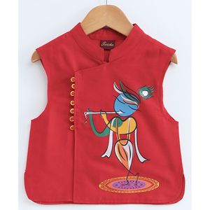 Boys' Yellow Full Sleeves All-Over Printed Polyester Kurta Pyjama Jacket XL Size Stretchable for <b>Saree</b> Lehenga Choli Choli Look - Product Image 3
