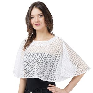 Poncho en crochet pour femme, cape transparente, châle ample, style bohème, paréo de plage - Product Image 1