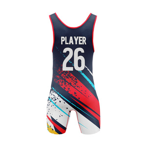 Traje de Lucha Personalizado para Hombre, Sublimado, Ajustado, de Una Pieza, de Secado Rápido, en Spandex y Poliéster, para Artes Marciales - Product Image 5