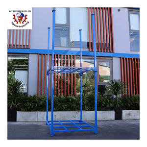 Palette en acier démontable et empilable industrielle avec les tubes détachables pour les solutions réutilisables de stockage de support - Product Image 1