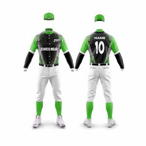 Uniforme de Béisbol Estilo Profesional, 100% Poliéster, Manga Corta, Color Sólido, Logotipo Personalizado, Pedido Mínimo Bajo - Product Image 4