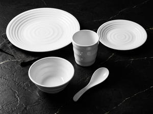 Ensemble de vaisselle MIT Eco-Friendly PGT 5 pièces : Options vibrantes — Blanc Sommet de Neige - Product Image 1