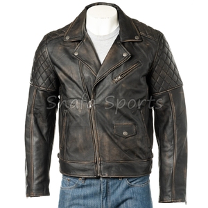 Factory Direct Sale <b>Men</b> Leather <b>Jacket</b> Real Genuine Leather Bomber Style <b>Winter</b> Outerwear Solid Color Top Leather <b>Jacket</b> - Product Image 2