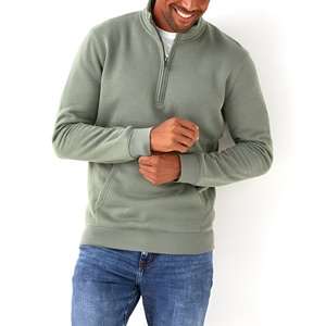 Sweat-shirts pour hommes à demi-zip de style streetwear, séchage rapide, de qualité supérieure et à prix abordable / Créez votre propre sweat-shirt à demi-zip personnalisé en couleur - Product Image 1