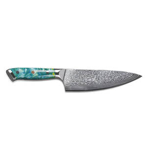 Cuchillo de Cocina de Acero de Damasco con Hoja de Acero con Patrón y Mango Cómodo para Preparación de Alimentos - Product Image 5