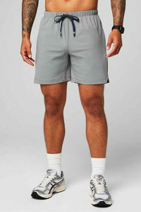 Shorts en molleton de coton nouveau design, taille élastique, motif uni, poches, logo personnalisé, séchage rapide, respirant, pour le fitness (vente en gros) - Product Image 4