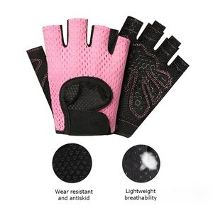 Gants de conduite en maille respirante, gants d'été à demi-doigts, protection des paumes, gants unisexes, gants à fermeture auto-agrippante - Product Image 6