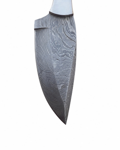 Cuchillo de Piel de Acero de Damasco de 9 Pulgadas Hecho a Mano Personalizado Burraq de Alta Calidad con Mango Elegante y Funda de Cuero para Exteriores - Product Image 3