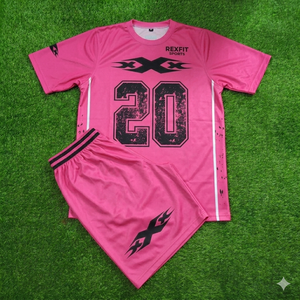 Ensemble de vêtements de sport pour hommes REXFIT SPORTS, t-shirt et short à séchage rapide, uniforme de fitness personnalisé, vêtements d'équipe sportive, respirant, fournisseur - Product Image 5