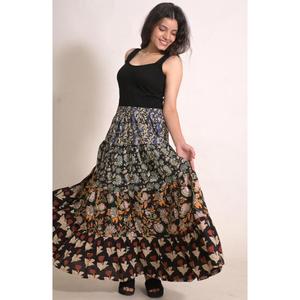 Women Cotton Patchwork Long Maxi <b>Skirt</b> Handmade Boho Hippie <b>Gypsy</b> Festival Casual Summer Clothing - Product Image 3
