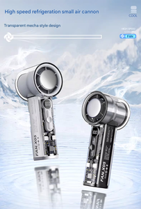 พัดลมพกพาไร้ใบพัด X05 โปร่งใส ดีไซน์เมคคา ความเร็วสูงพิเศษ ระบบระบายความร้อน มินิแคนนอน สำหรับเดินทางกลางแจ้ง ใช้งานง่ายด้วยปุ่มกด แรงลมเทอร์โบทรงพลัง - Product Image 2