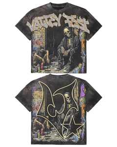 T-shirt pour homme de haute qualité 100% coton, col rond, grande taille, style hip-hop, anti-boulochage, 300g, logo imprimé sur le devant - Product Image 6