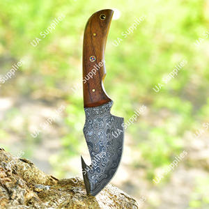 มีดสกินเนอร์ดามัสกัสทำมือสุดหรู ด้ามไม้พะยูงตามหลักสรีรศาสตร์ รับผลิตตามสั่ง ขายส่ง สำหรับตั้งแคมป์ ล่าสัตว์ ตกปลา พกพาสะดวก พร้อมปลอก - Product Image 2