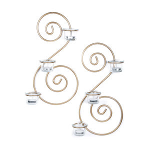 เชิงเทียนติดผนังเหล็กดัดสีดำสวยหรู สำหรับตกแต่งบ้าน ราคาประหยัด - Product Image 5