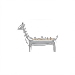 Modern Polished Metal Ring Holder Animal Jewelry Organizer For Rings & Dog Shaped For Nightstand & Perfect Gift For Dog Love - Product Image 2