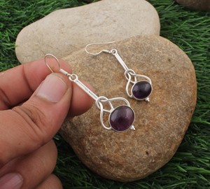 925 Sterling Silver Red Garnet Garnet Dangle <b>Earrings</b> Natural Red Gemstone Drop <b>Earrings</b> <b>Handmade</b> Fine Jewelry Wholesale for Ret - Product Image 2