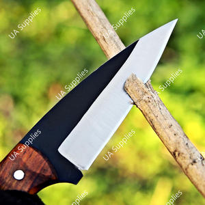 Cuchillo de Hoja Fija de Acero Inoxidable Forjado a Mano con Madera de Palisandro, de Alta Calidad, Afilado como una Navaja, con Orificio para el Dedo, Personalizable OEM, para Camping y Actividades al Aire Libre - Product Image 5