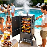 Barbecue vertical numérique Smoker 30 pouces en acier inoxydable pour usage domestique et commercial