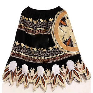 Vestido Midi Personalizado de Talla Grande, Ecológico, Transpirable, con Diseño de Bordado en Patchwork, Casual de Verano, 100% Algodón, Cintura Natural, Estilo Pacífico - Product Image 3