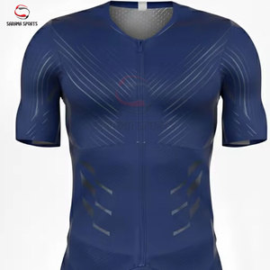 Combinaison de cyclisme personnalisée pour hommes, vente en gros d'usine, impression sublimée de haute qualité, combinaison courte à manches courtes - Product Image 5