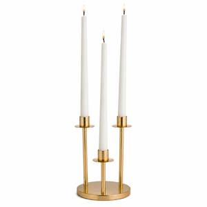 Candelabro Moderno de 5 Brazos, Portavelas Plateado, Candelabro de Aluminio, Candelabro de Metal para Centro de Mesa de Boda de Lujo - Product Image 3