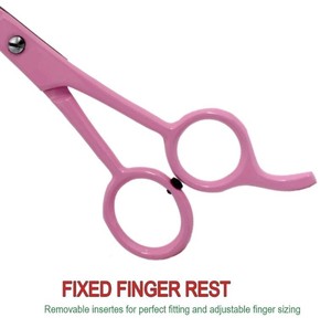 Ciseaux à cheveux roses, lame en acier inoxydable, pour droitiers, ciseaux de coiffure professionnels, manche long, pour salon de coiffure - Product Image 4