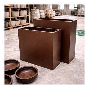 Jardinière rectangulaire à plusieurs niveaux en fibre de verre, prête à être expédiée, à bon prix, pour jardin extérieur, fabricant vietnamien - Product Image 1