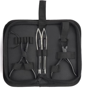 Pince à extensions capillaires et outil de tirage de boucles, kit d'outils professionnels pour extensions capillaires micro et nano, anneaux pour cheveux - Product Image 5